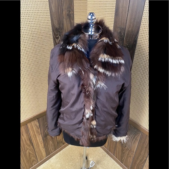 DYED MULTI-COLOR DENMARK FOX PEICES FUR JACKET - Picture 7 of 11
